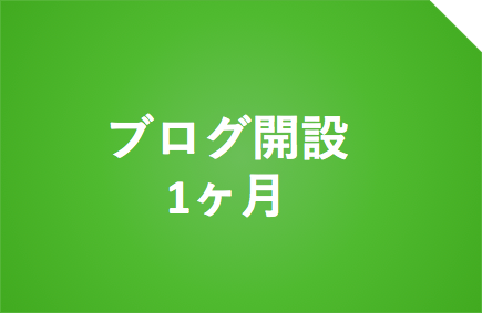 ブログ開設1ヶ月