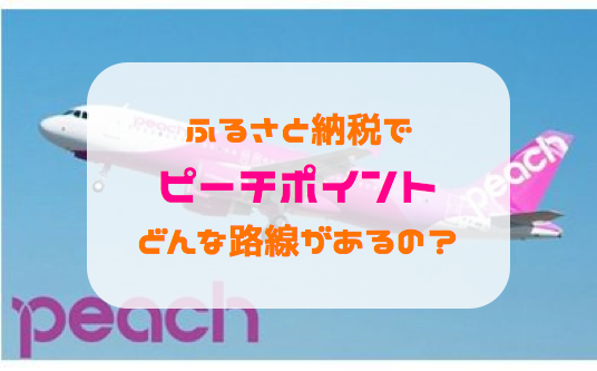 ふるさと納税の返礼品でピーチポイントをもらって○○へ行こう！