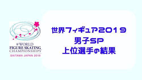 世界フィギュアスケート選手権2019・男子SP結果