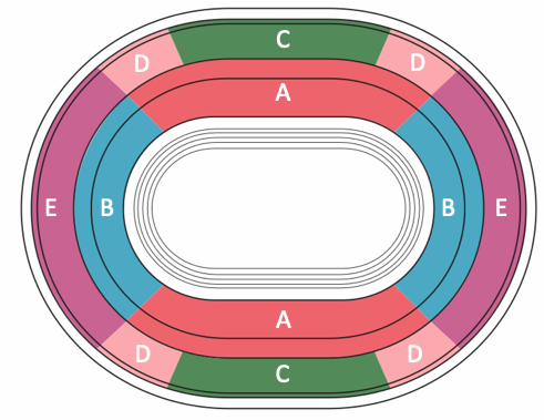 東京オリンピック陸上競技のシートマップ